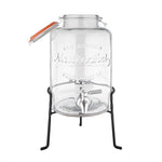 Distributeur d'eau rétro en verre avec socle métal Olympia 8,5L — CK939
