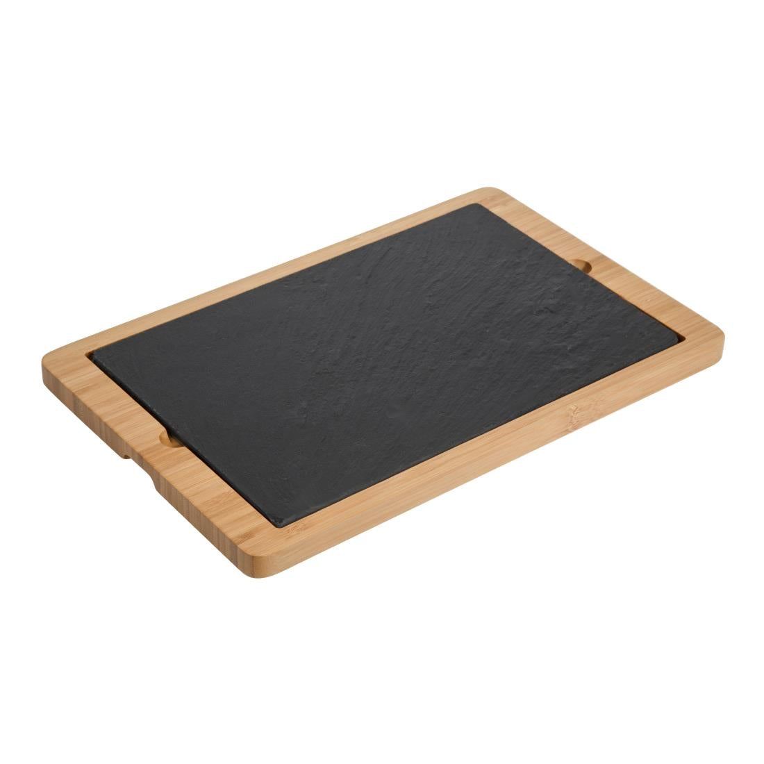 Planche support en bois Olympia pour plat en ardoise CM063 330x210x15mm — CM061