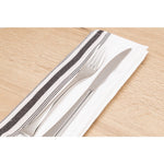 Serviettes de table bistro avec rayures noires (lot de 10) — CM318