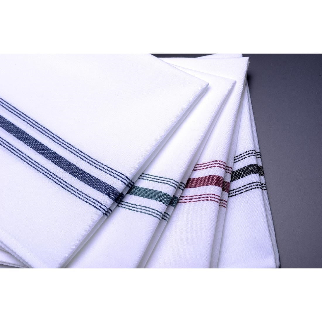 Serviettes de table bistro avec rayures noires (lot de 10) — CM318