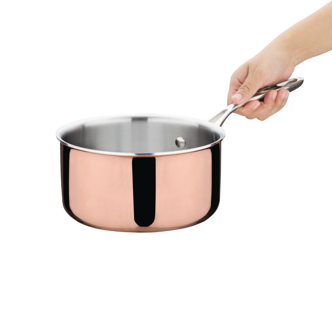 Casserole en cuivre 3 couches induction Vogue 180mm — CM675