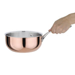 Sauteuse évasée en cuivre 3 couches induction Vogue 200mm — CM677