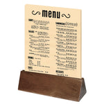 Porte-menus en acacia Olympia (lot de 10) — CM921