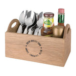 Porte-condiments en chêne avec inscription Olympia 230mm — CN517