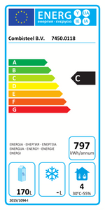 Étiquette énergétique officielle — Combisteel 7450.0118 — classe C