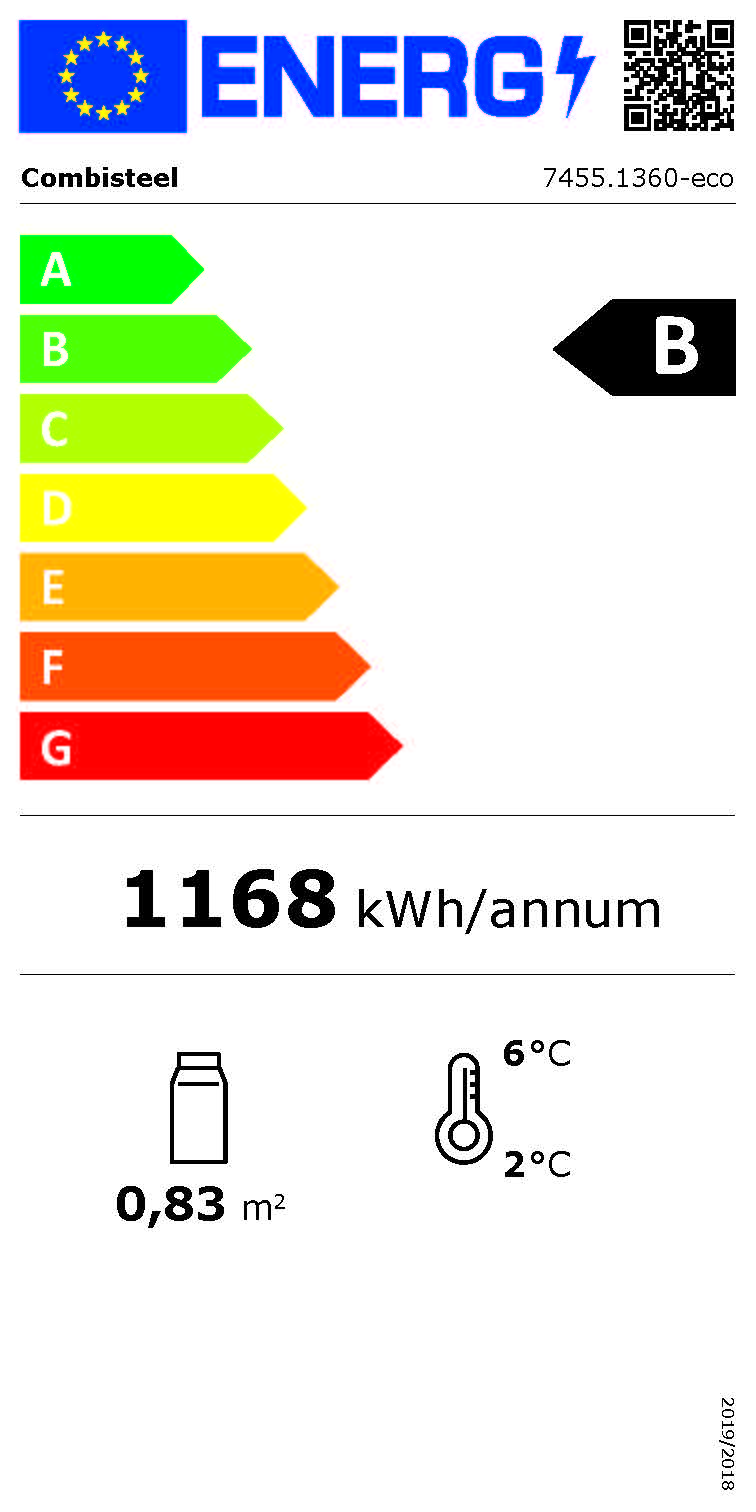 Étiquette énergétique officielle — Combisteel 7455.1360 — classe B