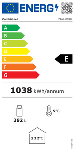 Étiquette énergétique officielle — Combisteel 7464.0090 — classe E