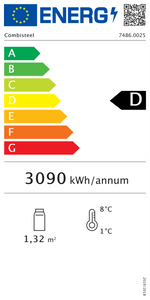 Étiquette énergétique officielle — Combisteel 7486.0025 — classe D