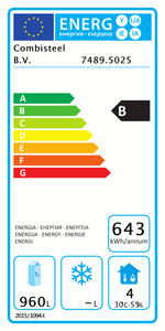Étiquette énergétique officielle — Combisteel 7489.5025 — classe B