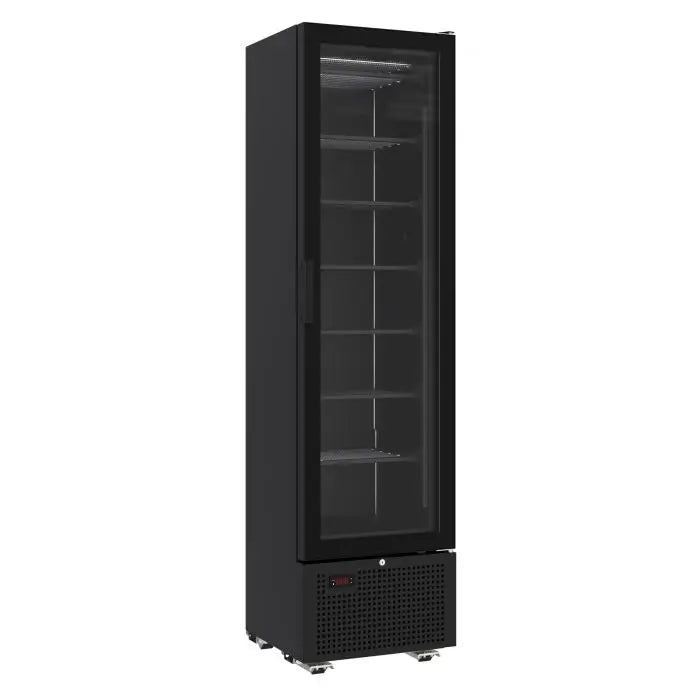 CONGÉLATEUR 1 PORTE VITRÉE NOIR 221L 7464.0052 - Armoire de