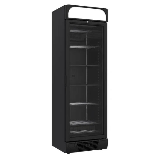 CONGÉLATEUR 1 PORTE VITRÉE NOIR 382L 7464.0060 - Armoire de