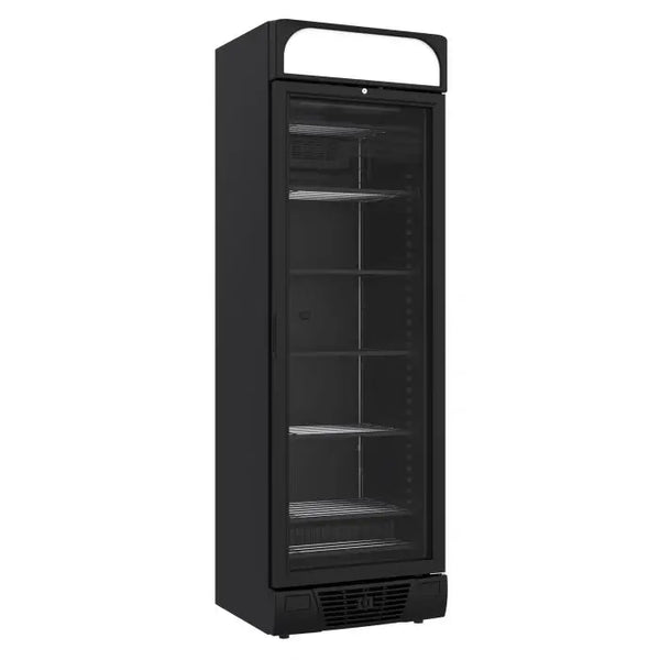 CONGÉLATEUR 1 PORTE VITRÉE NOIR 382L 7464.0060