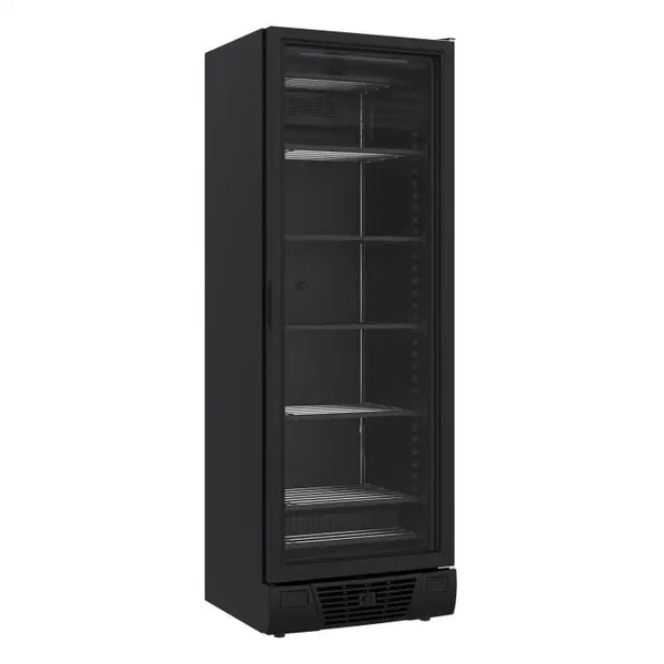 CONGÉLATEUR 1 PORTE VITRÉE NOIR 382L 7464.0064