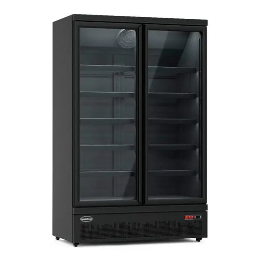 CONGÉLATEUR 2 PORTES EN VERRE NOIR JDE-1000F BL 7455.2245 -