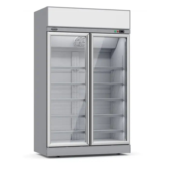 Congélateur libre service 2 portes en verre ins-1000f -