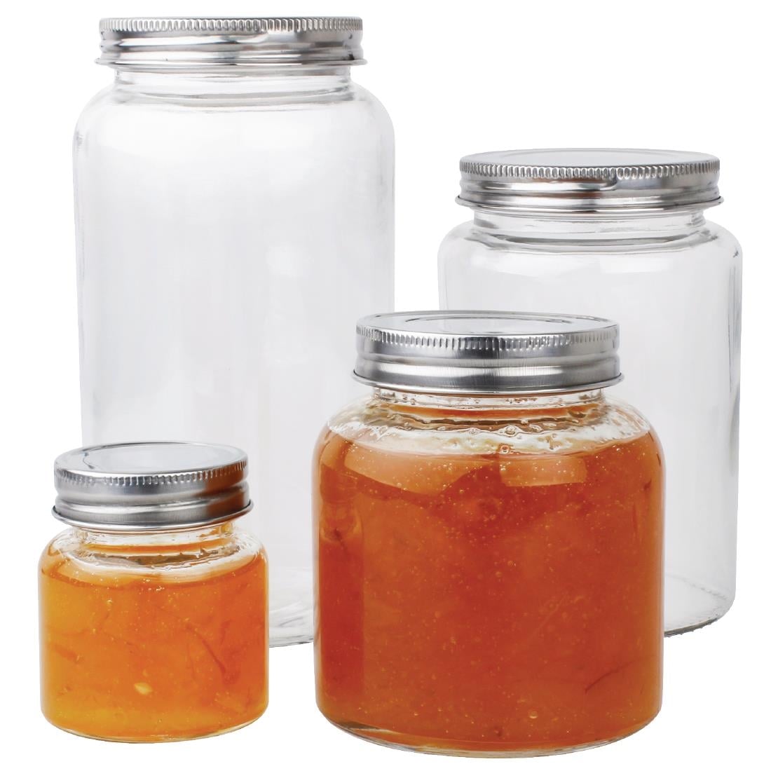 Bocaux à conserves en verre avec couvercle à visser Vogue 550ml (lot de 6) — CP083