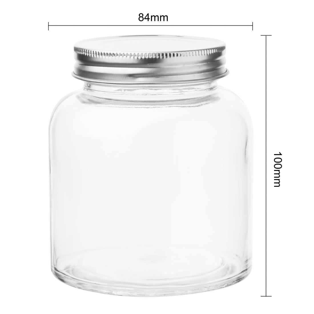 Bocaux à conserves en verre avec couvercle à visser Vogue 330ml (lot de 6) — CP082