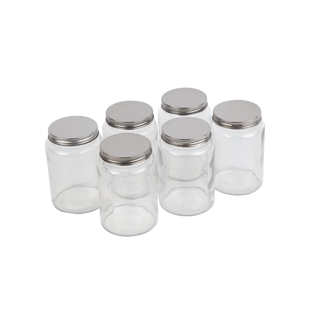 Bocaux à conserves en verre avec couvercle à visser Vogue 550ml (lot de 6) — CP083
