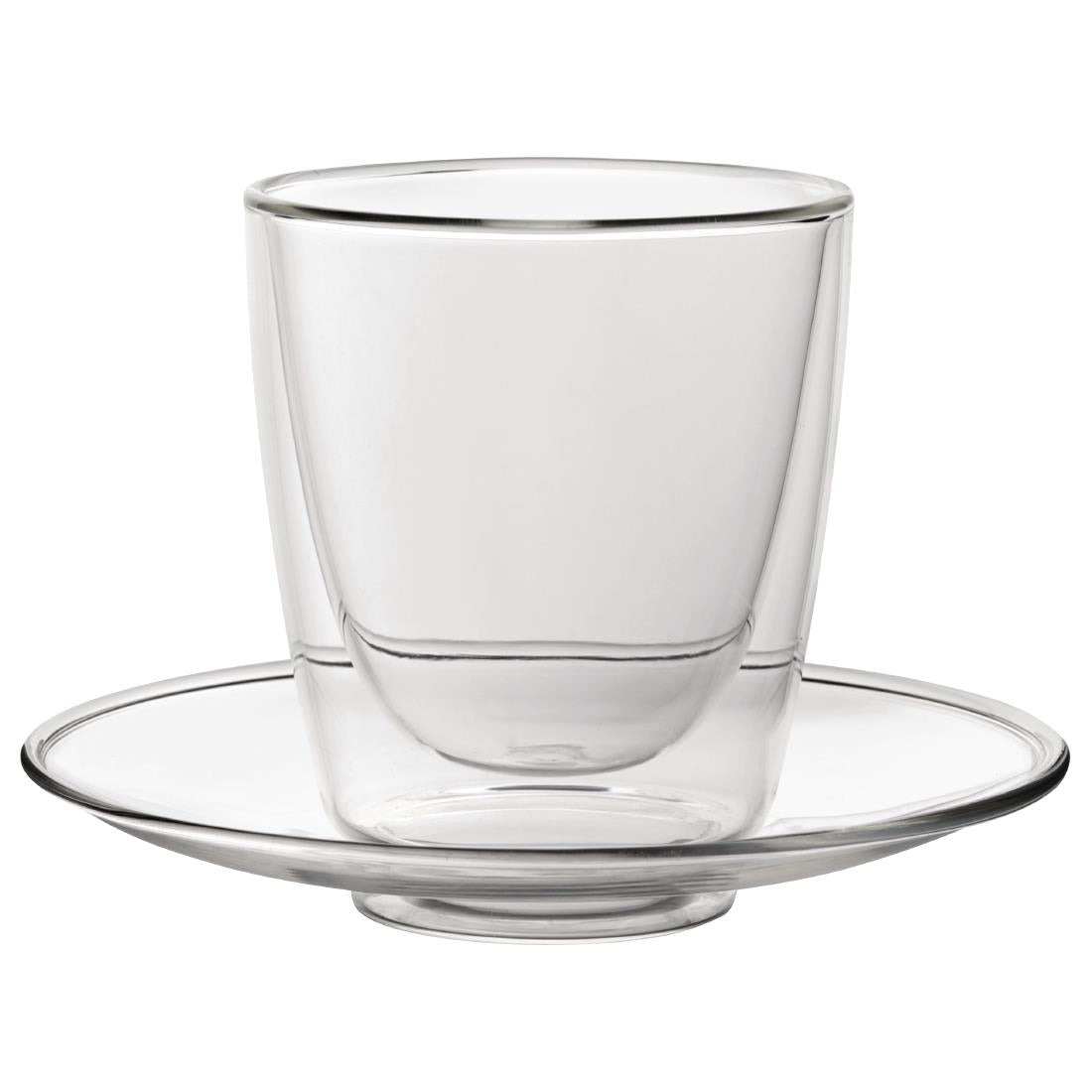 Verres à cappuccino double paroi et soucoupes Utopia 220 ml (lot de 6) — CP884