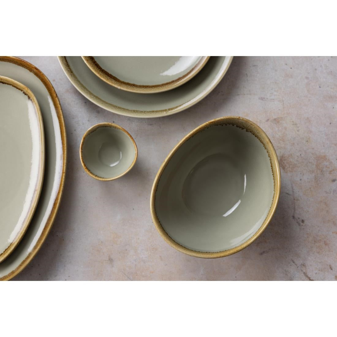 Pot à sauce Olympia Kiln couleur mousse 68mm (Lot de 12) — CP959