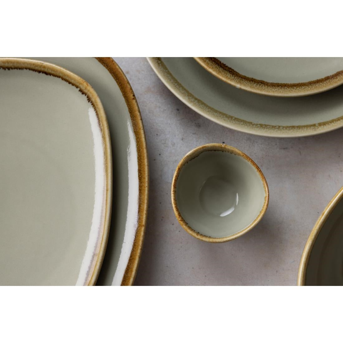 Pot à sauce Olympia Kiln couleur mousse 68mm (Lot de 12) — CP959