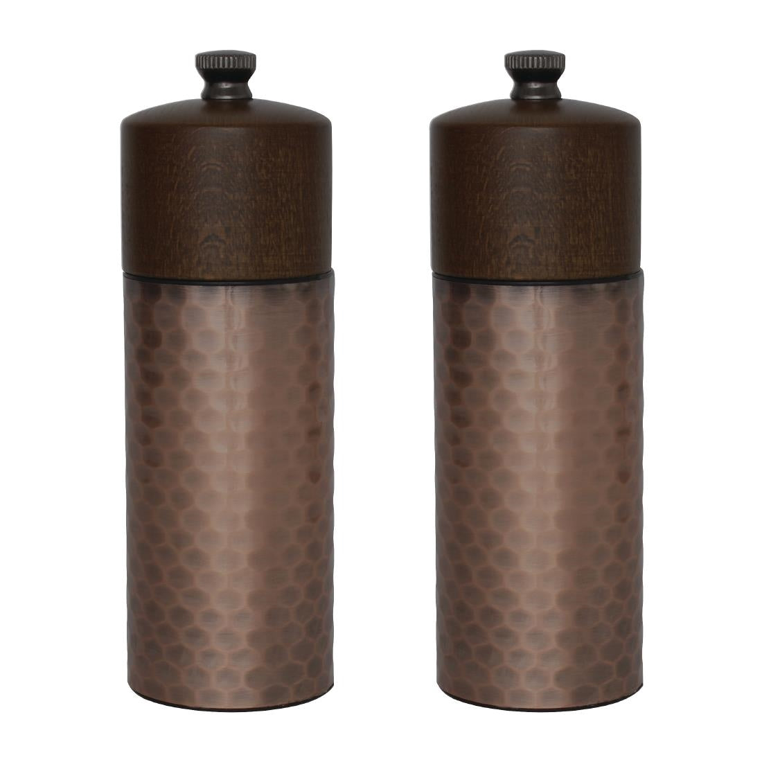Set moulins à sel et poivre en bois et cuivre Olympia 150mm (lot de 2) — CR689