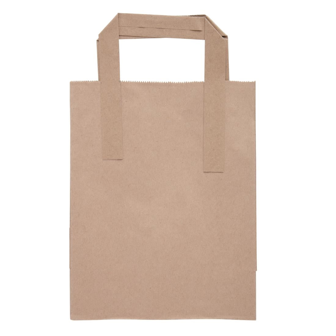 Petits sacs en papier marron à poignées plates Fiesta Recyclables (lot de 250) — JA527