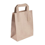 Petits sacs en papier marron à poignées plates Fiesta Recyclables (lot de 250) — JA527