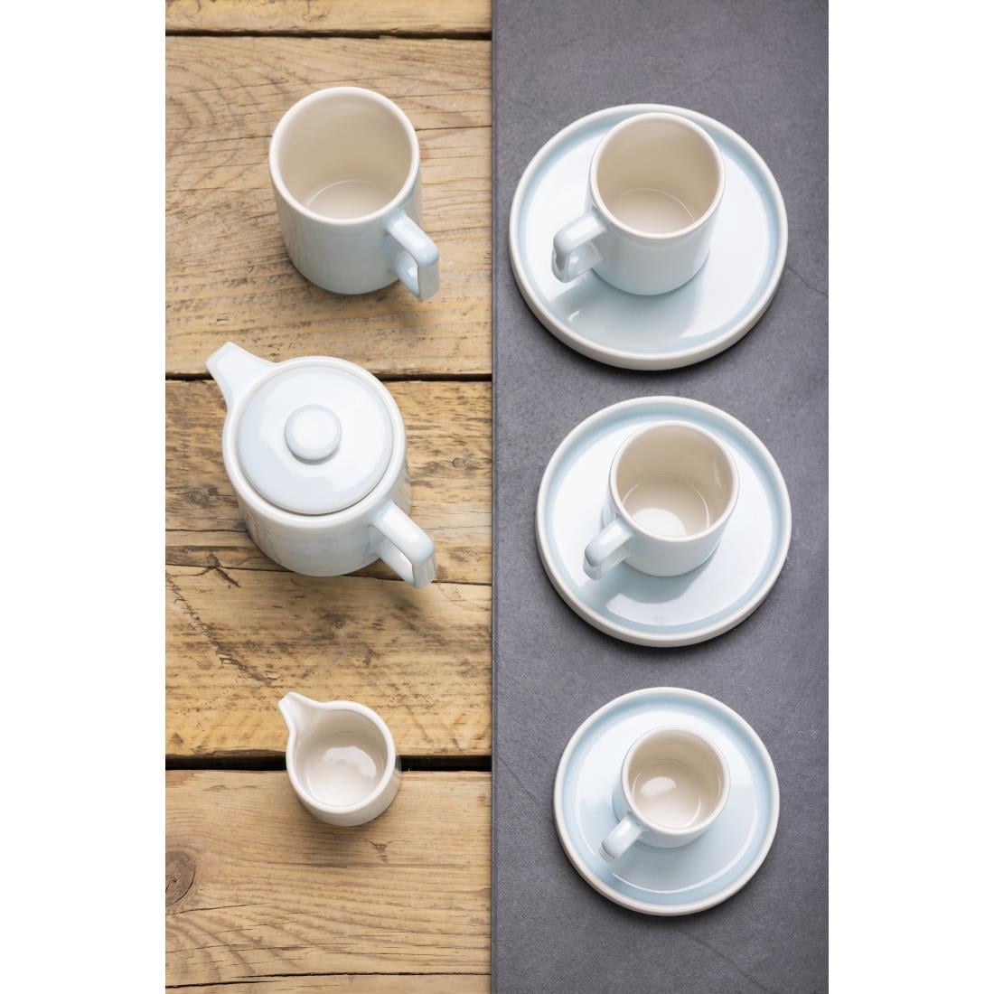 Soucoupes Olympia Fondant bleues 135mm (lot de 6) — CU185