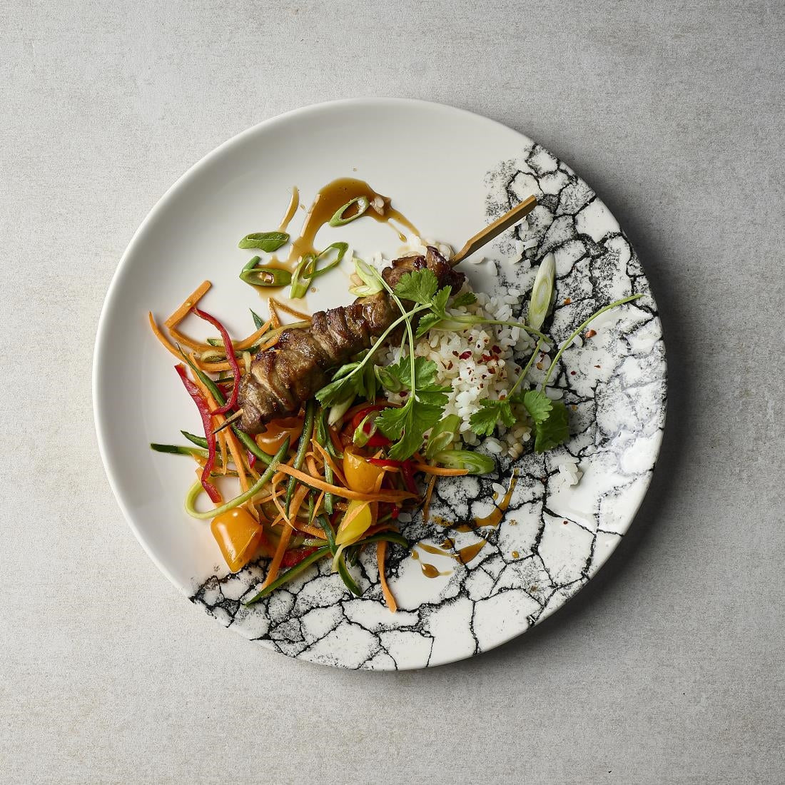Assiettes rondes Churchill Kintsugi Accents Quartz Black Evolve 288mm (Lot de 12) — CU664