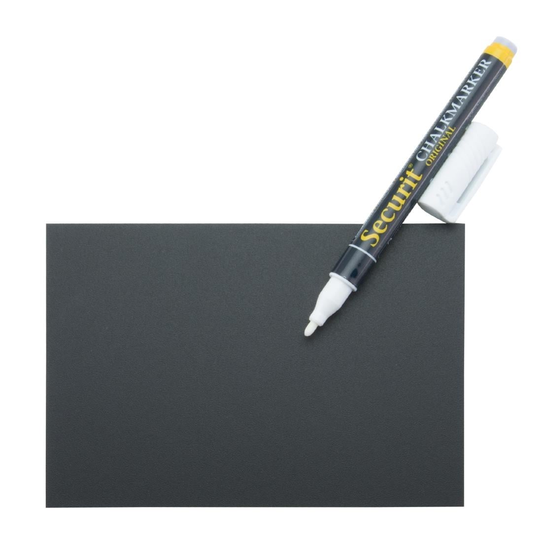 Set de 20 ardoises format A6 et 1 feutre craie blanc Securit (lot de 20) — CU909