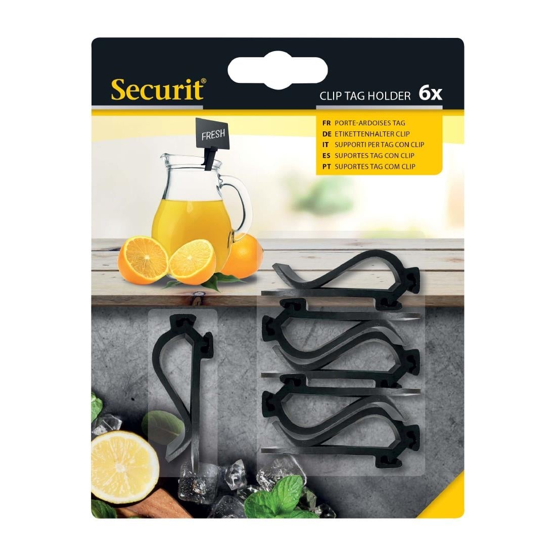 Clips porte-étiquettes Securit (lot de 6) — CU911
