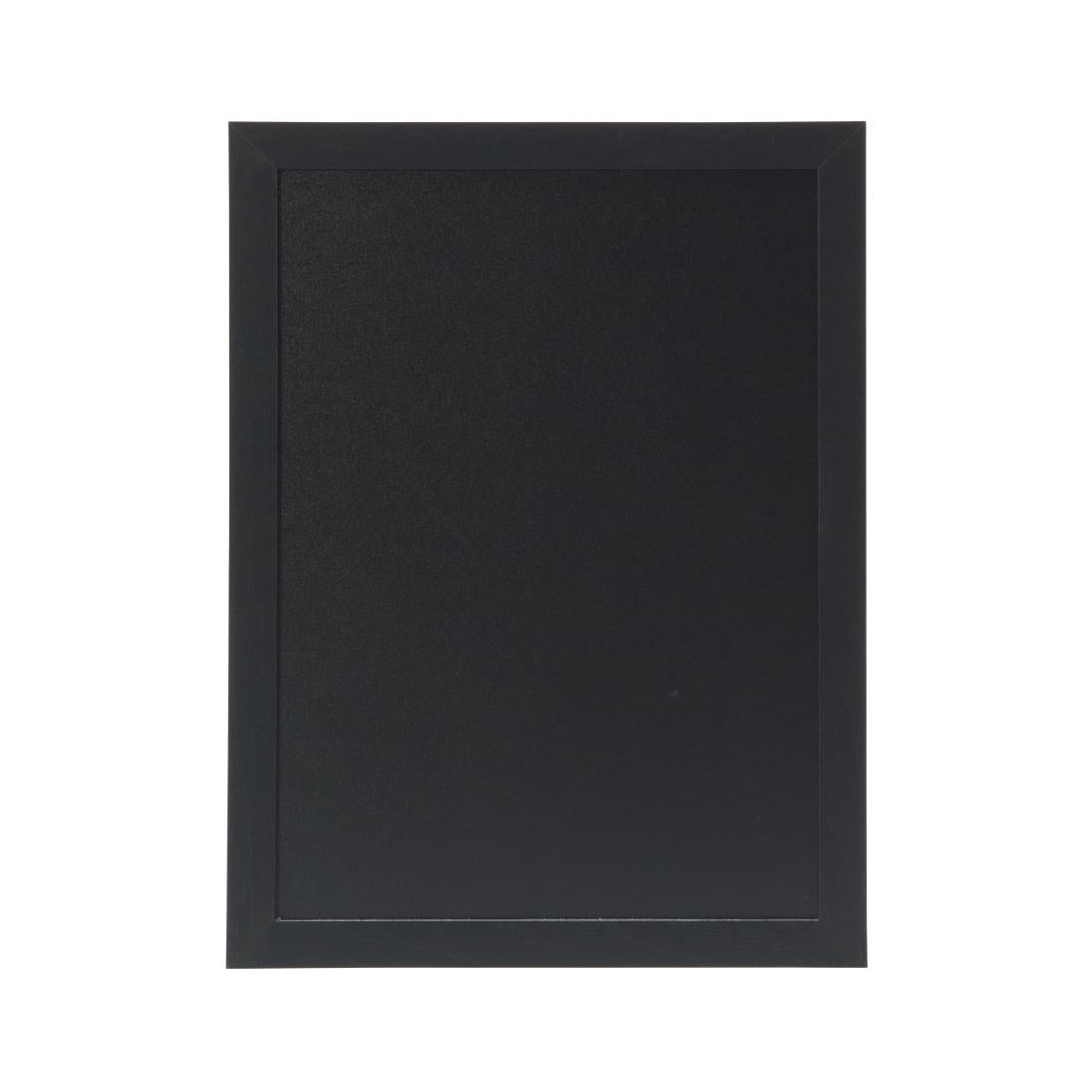 Ardoise murale cadre en bois noir avec feutre craie et fixations Securit 30x40cm — CU916