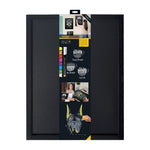 Ardoise murale cadre en bois noir avec feutre craie et fixations Securit 40x60cm — CU917