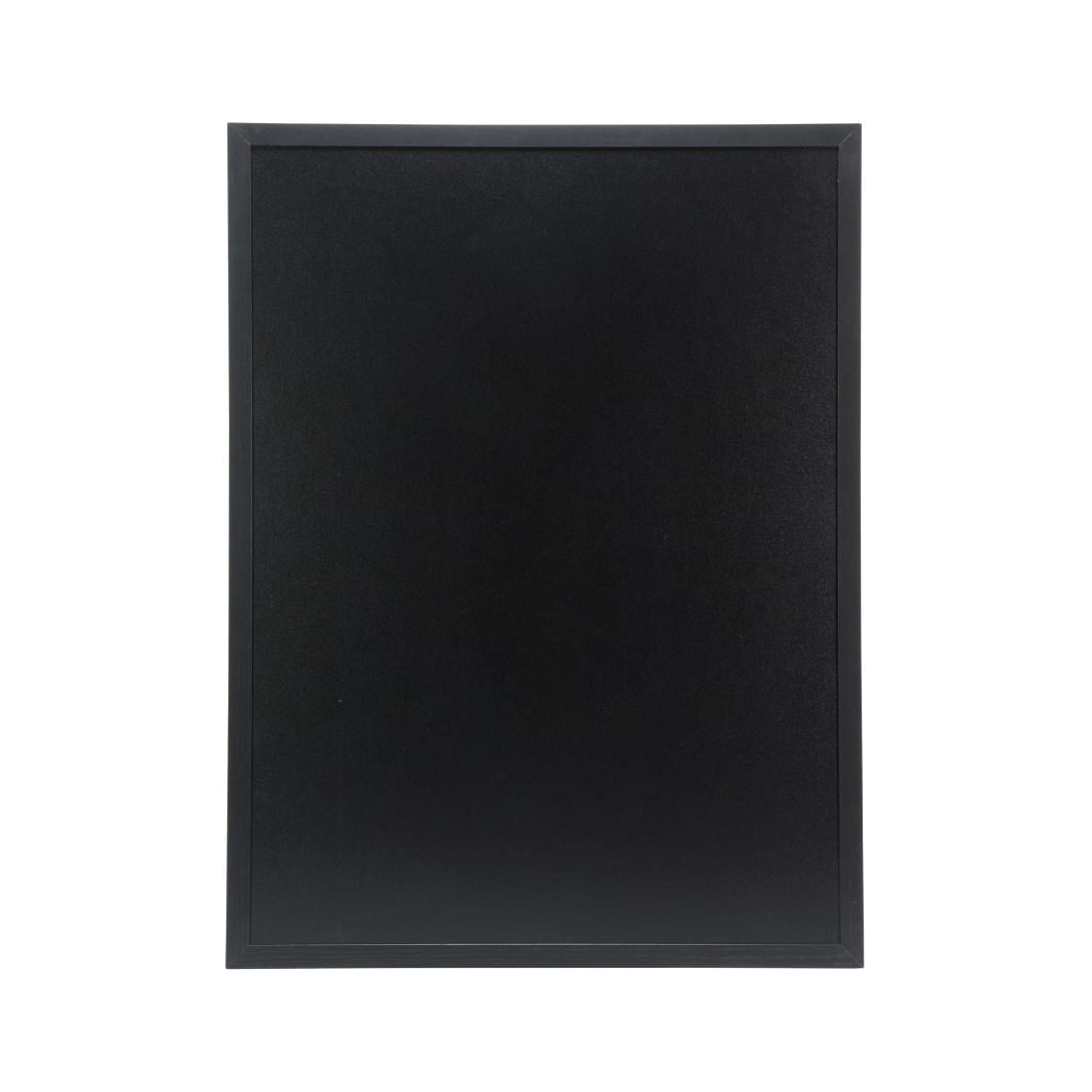 Ardoise murale cadre en bois noir avec feutre craie et fixations Securit 60x80cm — CU918