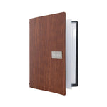 Protège-menu en cuir recyclé Securit Gamme Leather A4 marron — CU926