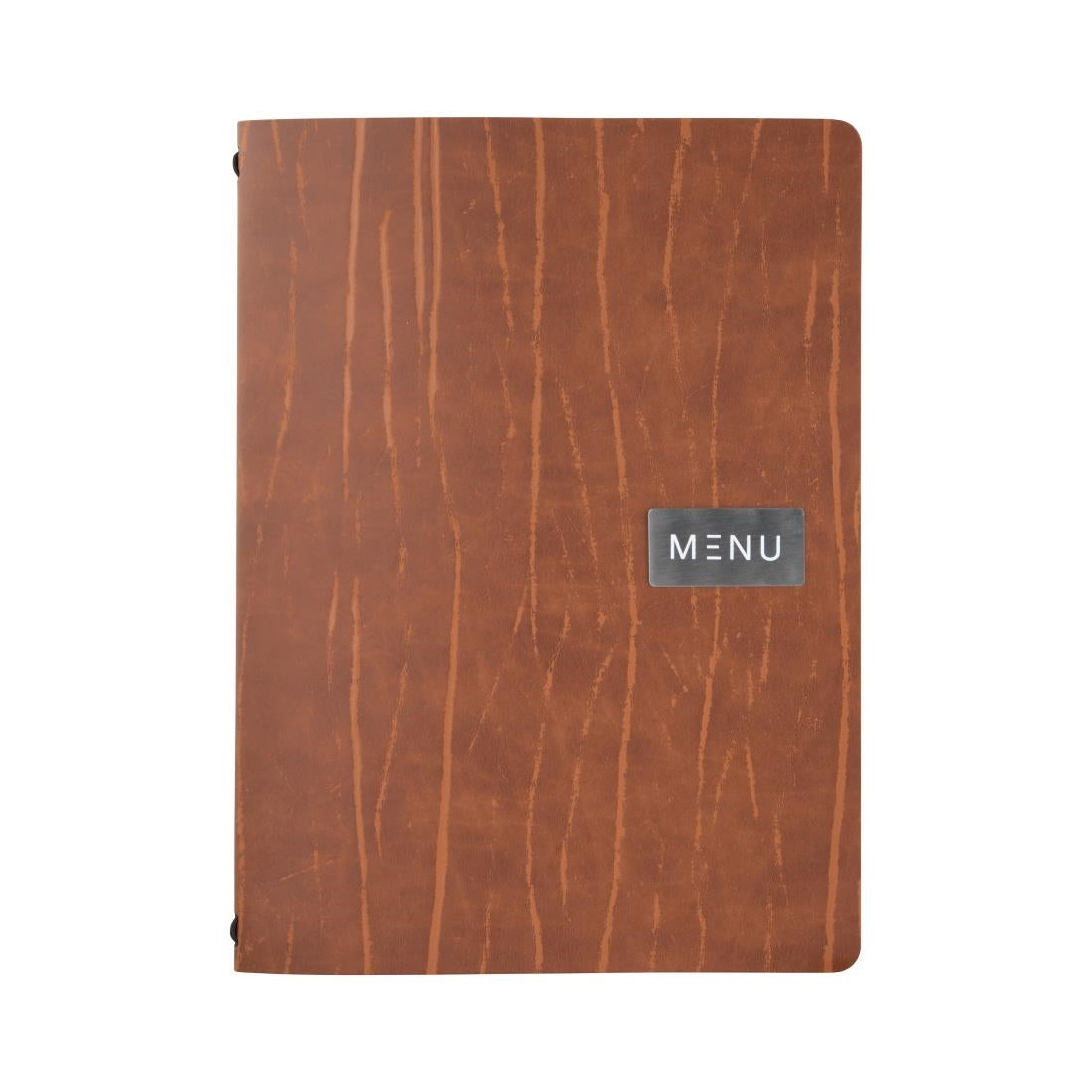 Protège-menu en cuir recyclé Securit Gamme Leather A4 marron — CU926