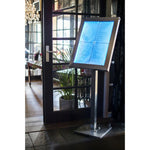 Porte-menu mural à LED couleurs en inox Securit 4xA4 — CU937