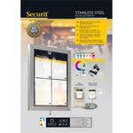 Porte-menu mural à LED couleurs en inox Securit 4xA4 — CU937