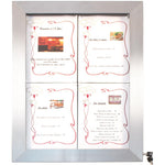 Porte-menu mural à LED couleurs en inox Securit 4xA4 — CU937