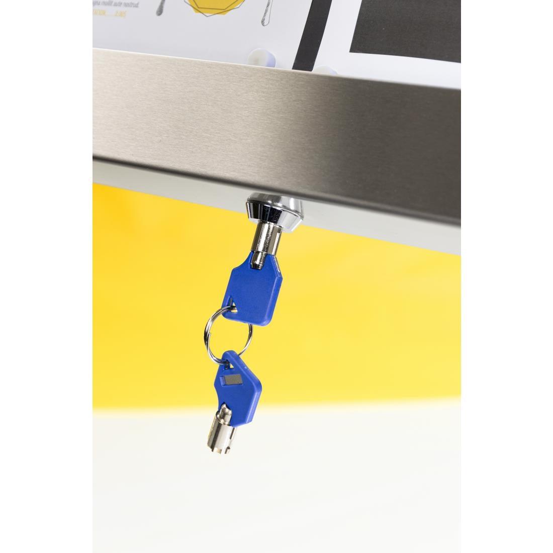 Porte-menu mural à LED couleurs en inox Securit 4xA4 — CU937