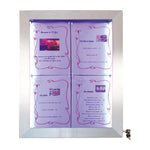 Porte-menu mural à LED couleurs en inox Securit 4xA4 — CU937