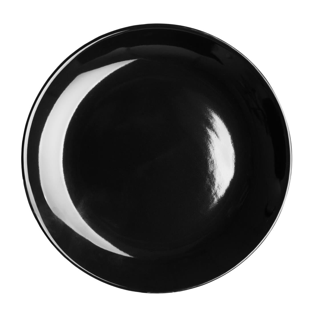Assiettes creuses Olympia Café noires 205mm (lot de 12) — CU950