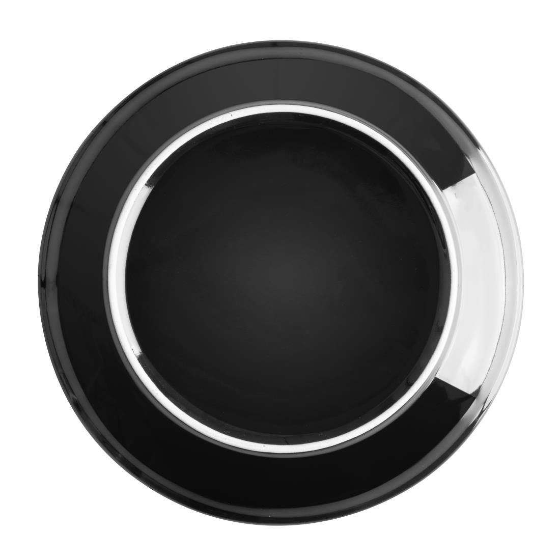 Assiettes creuses Olympia Café noires 205mm (lot de 12) — CU950