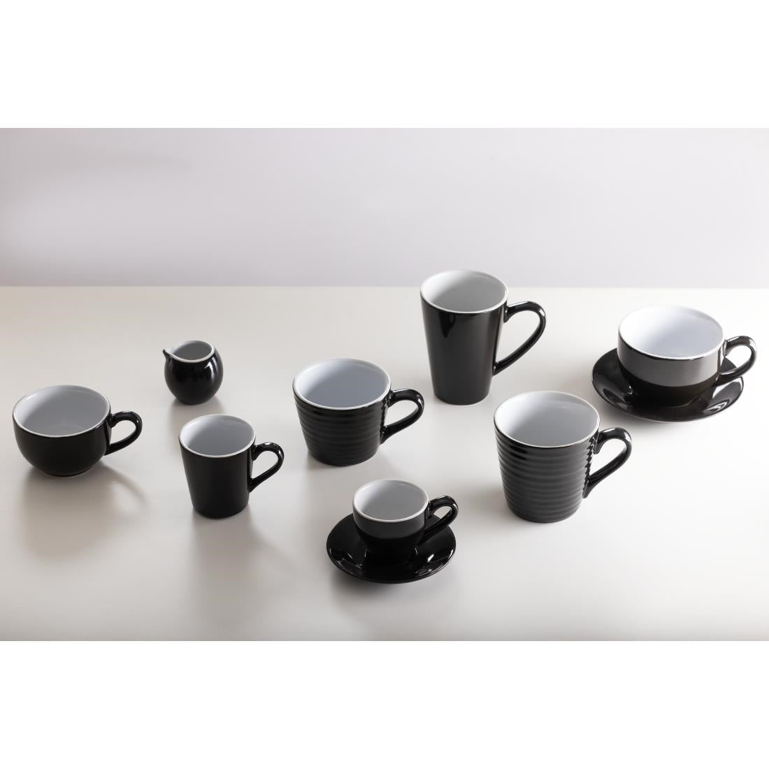 Soucoupes expresso Olympia Café noires 116mm (lot de 12) — CU955