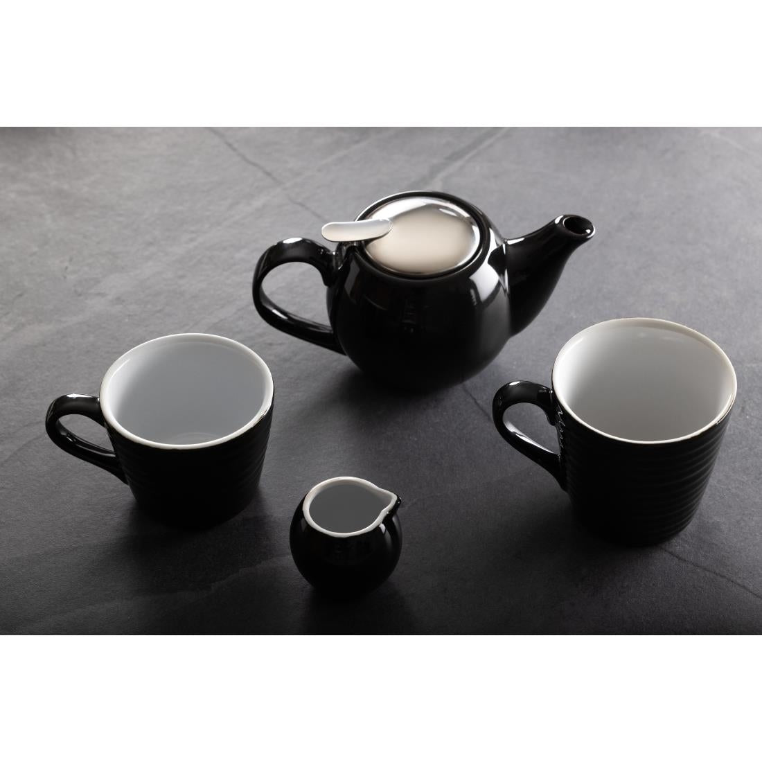 Soucoupes expresso Olympia Café noires 116mm (lot de 12) — CU955