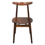 Chaises en bois courbé Fameg Cowhorn noyer naturel (lot de 2) — CW008