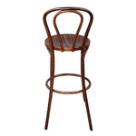Tabouret haut bistro en bois courbé Fameg noyer — CW012