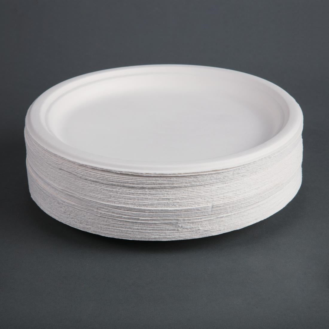 Assiettes en bagasse compostables Fiesta Compostable 26 cm (lot de 50) — CW904
