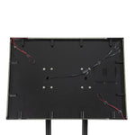 Porte-menu à LED blanches en acier noir Securit 8xA4 avec poteau et socle — CX074